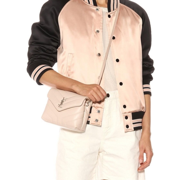 Authentic YSL Saint Laurent LOULOU TOY STRAP BAG IN MATELASSÉ "Y" LEATHER  Beige - Picture 13 of 17